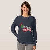 Grappig kerstfeest Gevist - Merry Fishmas T-shirt (Voorkant volledig)