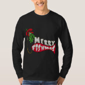 Grappig kerstfeest Gevist - Merry Fishmas T-shirt (Voorkant)