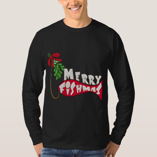 Grappig kerstfeest Gevist - Merry Fishmas T-shirt (Voorkant)