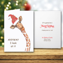 Grappig kerstfeest Giraffe