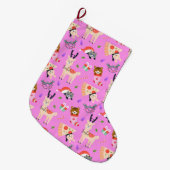 Grappig kerstfeest grote kerstsok (Voorkant (Hangend))