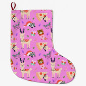 Grappig kerstfeest grote kerstsok (Voorkant)