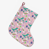 Grappig kerstfeest grote kerstsok (Voorkant (Hangend))