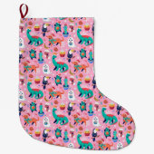 Grappig kerstfeest grote kerstsok (Voorkant)