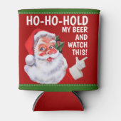 Grappig kerstfeest | Ho-Ho-Hold My Beer & Watch th Blikjeskoeler (Voorkant)