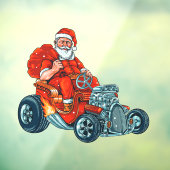 Grappig kerstfeest, hot-routelijnen, kerstman raamsticker (Vel 3)