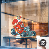 Grappig kerstfeest, hot-routelijnen, kerstman raamsticker (Cafe Raam)