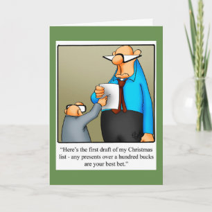 Grappig kerstfeest Humor Wenskaart "Spectickles" Feestdagen Kaart