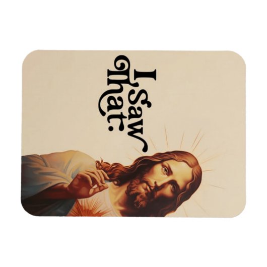 Grappig kerstfeest, ik zag dat Jezus, dat zag ik Magneet (Horizontaal)