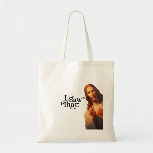 Grappig kerstfeest, ik zag dat Jezus, dat zag ik Tote Bag (Voorkant)