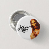 Grappig kerstfeest, ik zag dat Jezus, ik zag dat Ronde Button 3,2 Cm (Voorkant /achterkant)