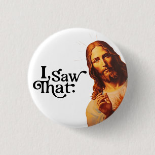 Grappig kerstfeest, ik zag dat Jezus, ik zag dat Ronde Button 3,2 Cm
