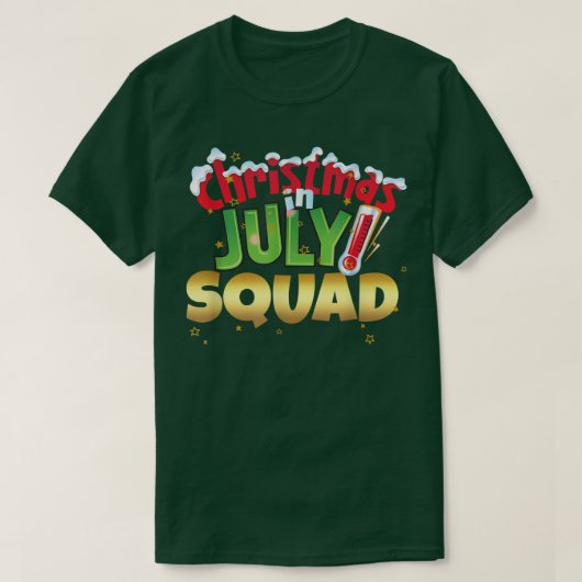 Grappig kerstfeest in de Kerstman van de Squad-zom T-shirt (Design voorkant)