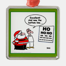 Grappig kerstfeest in de Optometrist Metalen Ornament