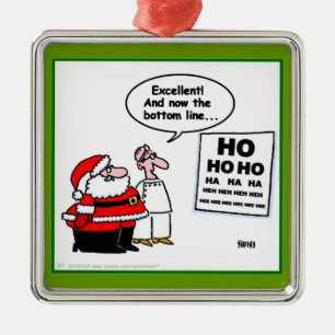 Grappig kerstfeest in de Optometrist Metalen Ornament