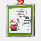 Grappig kerstfeest in de Optometrist Metalen Ornament (Links)