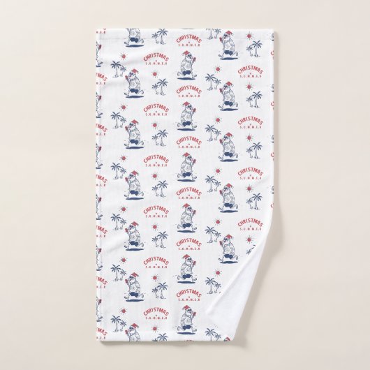 Grappig kerstfeest in juli bad handdoek (Handdoek)