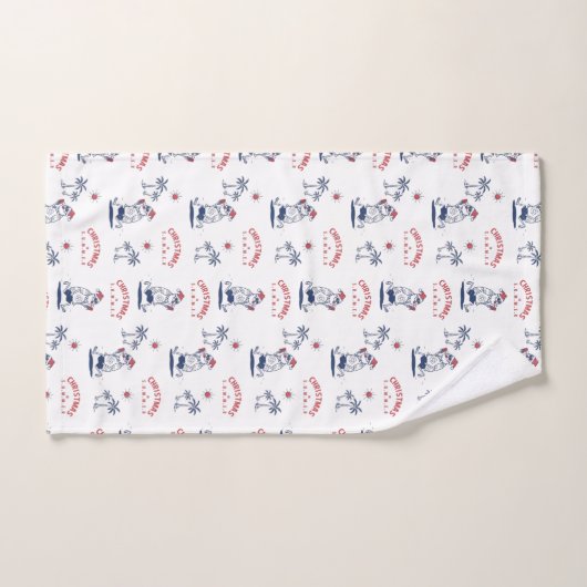 Grappig kerstfeest in juli bad handdoek (Handdoek)