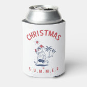 Grappig kerstfeest in juli blikjeskoeler (Blikje Achterkant)