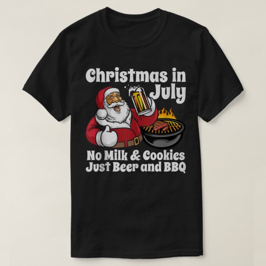 Grappig kerstfeest in juli, geen koekjes alleen ma t-shirt (Design voorkant)