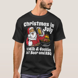 Grappig kerstfeest in juli, geen koekjes alleen ma t-shirt