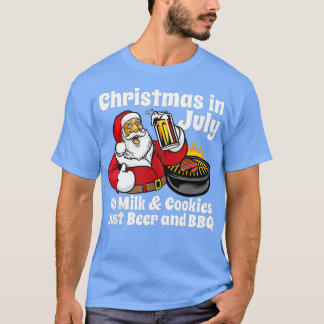 Grappig kerstfeest in juli, geen koekjes alleen ma t-shirt