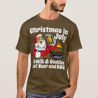 Grappig kerstfeest in juli, geen koekjes alleen ma t-shirt