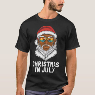 Grappig kerstfeest in juli Kerstman Zonnebril Zome T-shirt