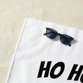 Grappig kerstfeest in juli santa pinguin cartoon strandlaken (In situ)