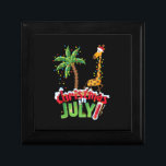 Grappig kerstfeest in juli Shirt Santa Giraffe Pal Cadeaudoosje<br><div class="desc">Grappig kerstfeest in juli Shirt Santa Giraffe Palm Tree Xmas</div>