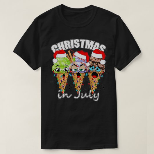 Grappig kerstfeest in juli Summer Icecream T-shirt (Design voorkant)