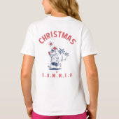 Grappig kerstfeest in juli t-shirt (Achterkant)
