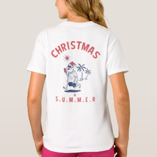 Grappig kerstfeest in juli t-shirt