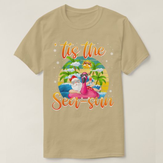 Grappig kerstfeest in juli zomervakantie t-shirt (Design voorkant)