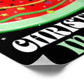 Grappig kerstfeest in juni _ watermeloen boom _ zo poster (Hoek)