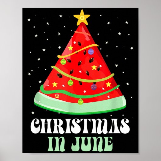 Grappig kerstfeest in juni _ watermeloen boom _ zo poster (Voorkant)