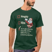 Grappig kerstfeest in Nice voor creatieve schrijve T-shirt (Voorkant)