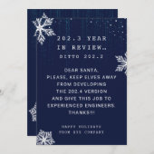 Grappig kerstfeest in Review Programmer Company Feestdagenkaart (Voorkant / Achterkant)