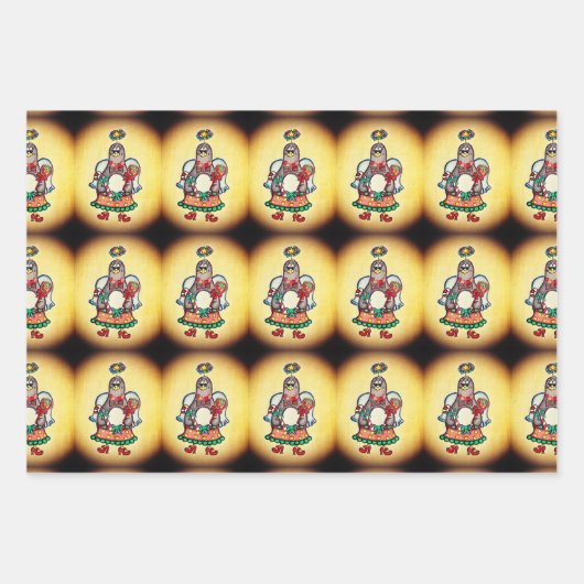 Grappig kerstfeest inpakpapier vel (Voorkant 3)