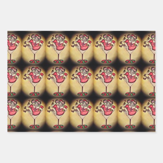 Grappig kerstfeest inpakpapier vel (Voorkant 2)