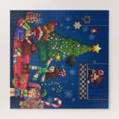 Grappig kerstfeest is geannuleerd Chibi-figuren St Legpuzzel (Horizontaal)