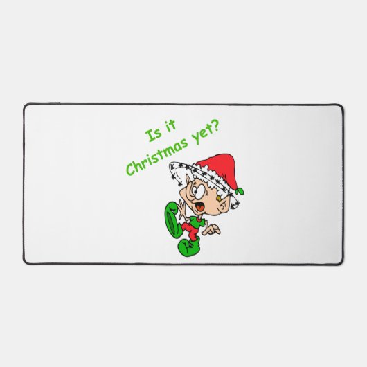 Grappig kerstfeest Joke overweldigd Elf Xmas Holid Bureaumat (Voorkant)