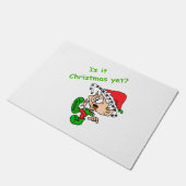 Grappig kerstfeest Joke overweldigd Elf Xmas Holid Deurmat (Schuin)