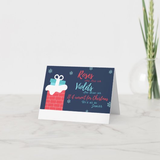 Grappig kerstfeest/joodse kaart (Voorkant)