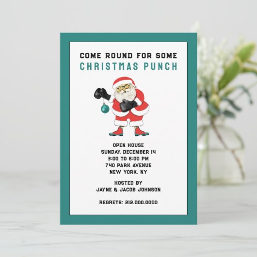 Grappig kerstfeest kaart (Staand voorkant)