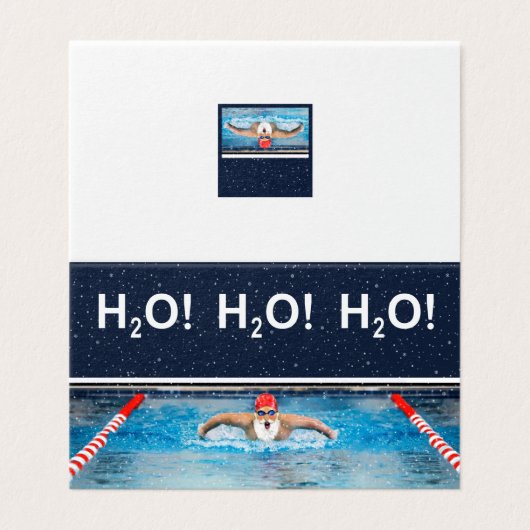 Grappig kerstfeest kaart (Buitenkant ongevouwen)