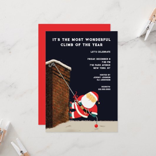 Grappig kerstfeest kaart (Voorkant / Achterkant in situ)