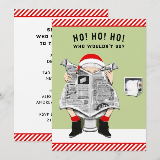 Grappig kerstfeest kaart (Voorkant / Achterkant)