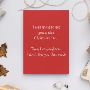 Grappig kerstfeest Kaart dat ik je niet mag