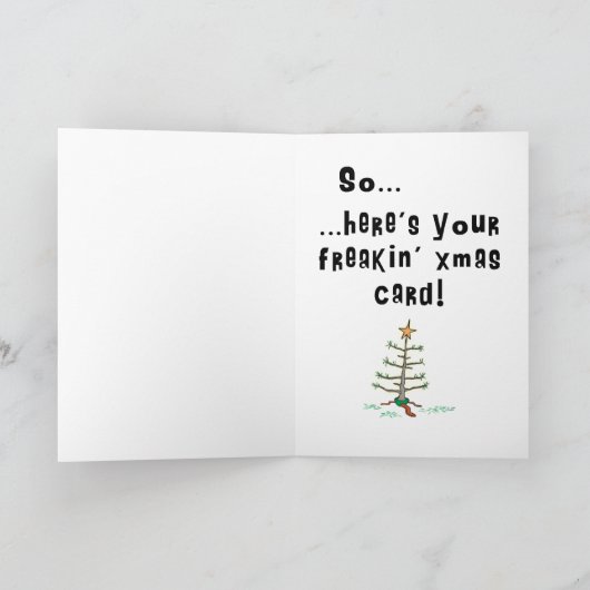 Grappig kerstfeest Kaart Geld's Tight (Binnen)